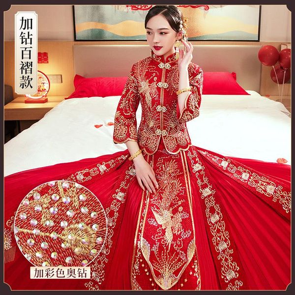 ethnic clothing oversize 6xl dragon phoenix embroidery bride groom wedding dress traditional retro refined stylish marry cheong, Red
ethnic clothing oversize 6xl dragon phoenix embroidery bride groom wedding dress traditional retro refined stylish marry cheong, Red