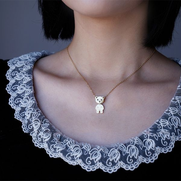 super cute women jewelry bear necklace titanium steel necklaces & pendants women's choker 4seasons ladies gift, Silver
super cute women jewelry bear necklace titanium steel necklaces & pendants women's choker 4seasons ladies gift, Silver