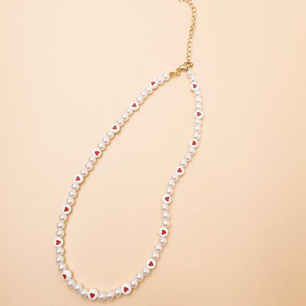 pendant necklaces 2021 imitation pearl red love necklace white elegant jewelry y2k korean fashion women girl romantic party gift, Silver
pendant necklaces 2021 imitation pearl red love necklace white elegant jewelry y2k korean fashion women girl romantic party gift, Silver
