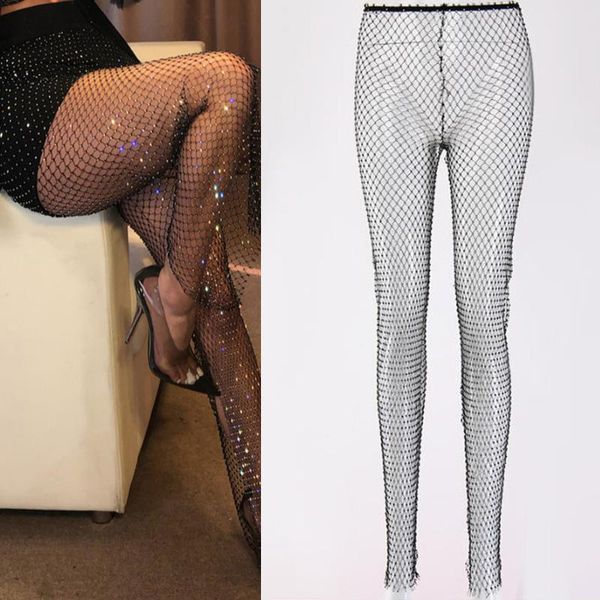 women's pants & capris womens black elastic hollow out fishnet crystal diamond mesh perspective club party long trousers beachwear, Black;white
women's pants & capris womens black elastic hollow out fishnet crystal diamond mesh perspective club party long trousers beachwear, Black;white