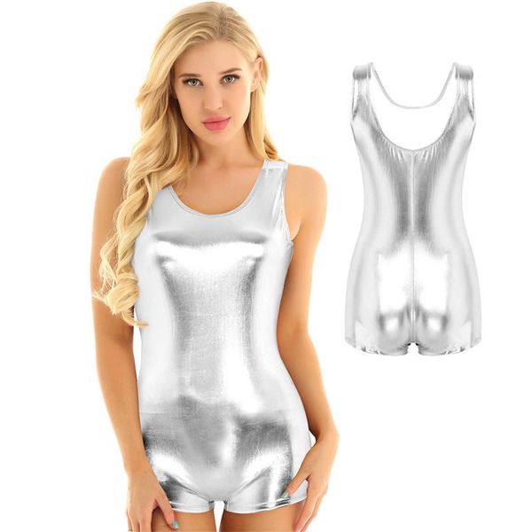 women's jumpsuits & rompers women shiny metallic sleeveless gold/silver solid color jumpsuit gymnastics leotard unitards club party dan, Black;white
women's jumpsuits & rompers women shiny metallic sleeveless gold/silver solid color jumpsuit gymnastics leotard unitards club party dan, Black;white