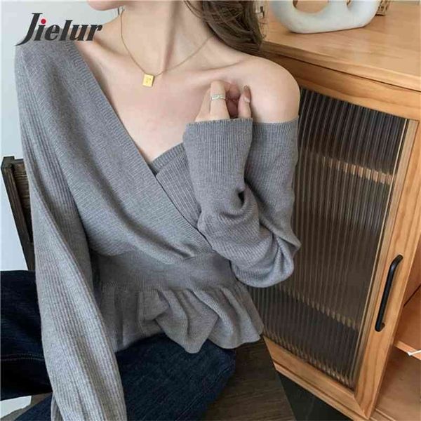 knitted sweaters autumn winter deep v-neck chic pullovers solid color korean sweater slim-fit pullover pull femme 210426, White;black
knitted sweaters autumn winter deep v-neck chic pullovers solid color korean sweater slim-fit pullover pull femme 210426, White;black