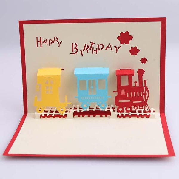 greeting cards product's creative stereo handmade paper-cut carving train children employee birthday blessing postcard off card
greeting cards product's creative stereo handmade paper-cut carving train children employee birthday blessing postcard off card