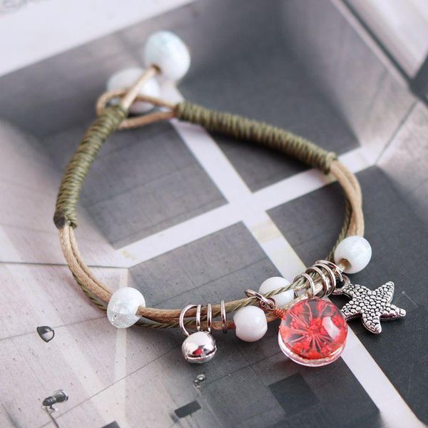 beaded, strands fashion women ceramic ball dried flower bracelet real sea star bangle jewelry glass plant, Black
beaded, strands fashion women ceramic ball dried flower bracelet real sea star bangle jewelry glass plant, Black