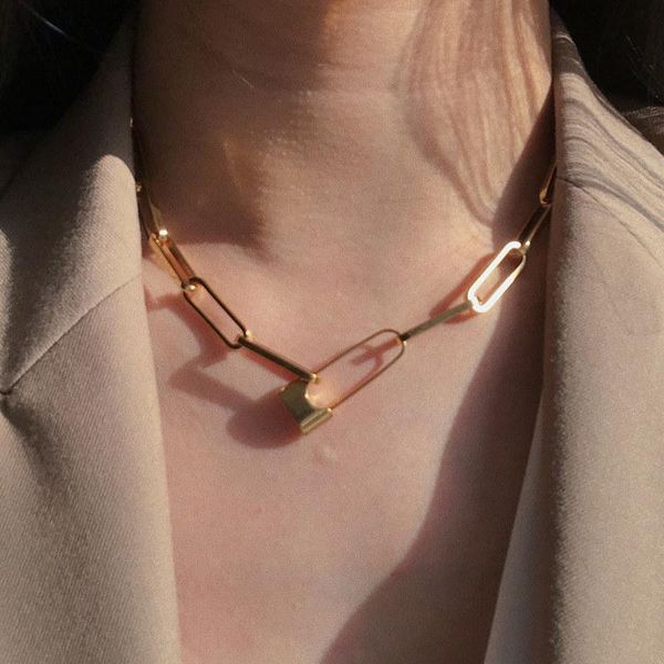 chains fashion punk lock gold color chain pendant choker necklaces for women girls trendy simple party geometric necklace jewelry gifts, Silver
chains fashion punk lock gold color chain pendant choker necklaces for women girls trendy simple party geometric necklace jewelry gifts, Silver