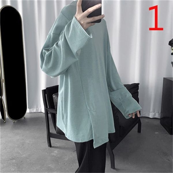 autumn and winter long-sleeved solid color round neck t-shirt korean version 210420, White;black
autumn and winter long-sleeved solid color round neck t-shirt korean version 210420, White;black