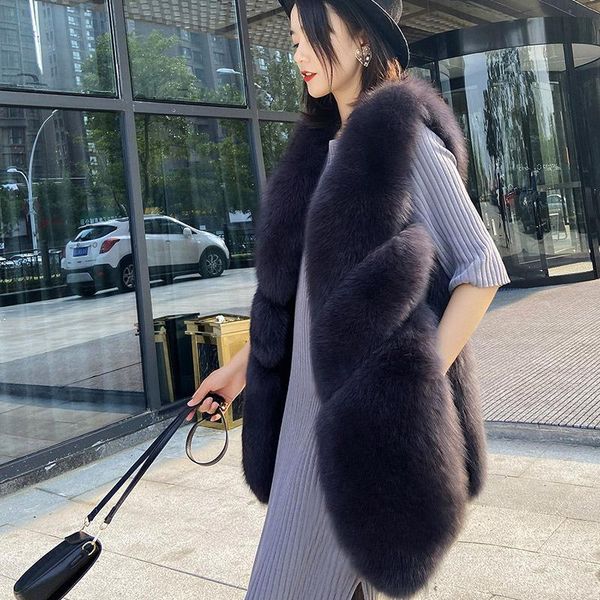 women's fur & faux autumn and winter european american integrated mid - length imitation vest artificial wool, Black
women's fur & faux autumn and winter european american integrated mid - length imitation vest artificial wool, Black