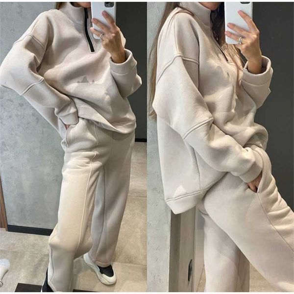 women tracksuit casual solid hooded sport suits female autumn long sleeve hoodie sweatshirts and pant fleece two piece set 211105, White
women tracksuit casual solid hooded sport suits female autumn long sleeve hoodie sweatshirts and pant fleece two piece set 211105, White
