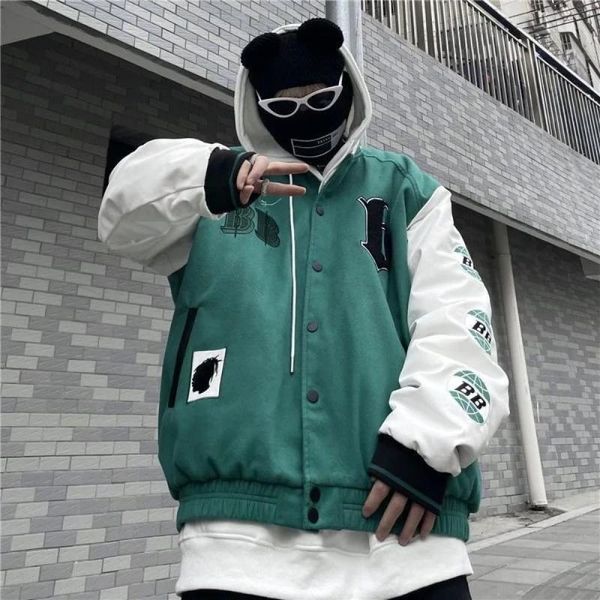 women's jackets hip hop baseball jacket thicken patchwork embroidery streetwear couple oversize bomber coat grunge women clothes, Black;brown
women's jackets hip hop baseball jacket thicken patchwork embroidery streetwear couple oversize bomber coat grunge women clothes, Black;brown