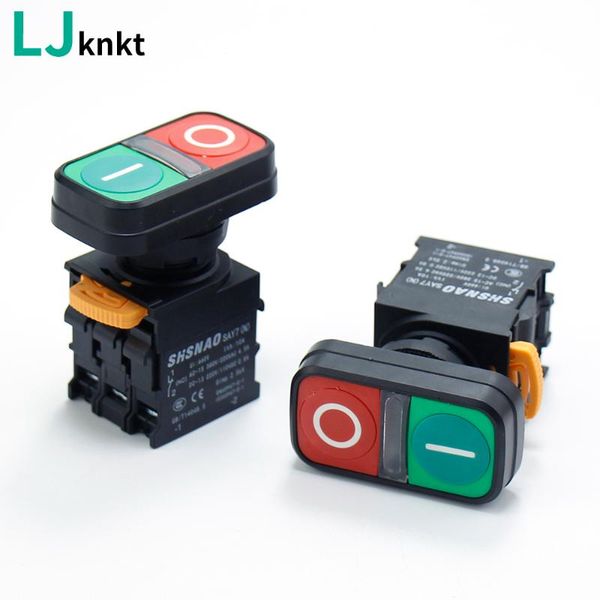 smart home control 22mm 220v ac on/off start s2 no nc buttons say7 momentary double head push button switch with light detachable
smart home control 22mm 220v ac on/off start s2 no nc buttons say7 momentary double head push button switch with light detachable