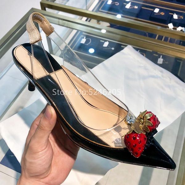 dress shoes black pink patent leather with pvc pumps pointed toe women slingback strawberry kitten heels sandals woman spring summer
dress shoes black pink patent leather with pvc pumps pointed toe women slingback strawberry kitten heels sandals woman spring summer