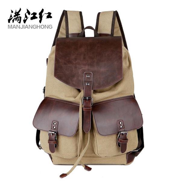 backpack manjianghong casual canvas+microfiber leather bag fashion simple personality men business leisure travel
backpack manjianghong casual canvas+microfiber leather bag fashion simple personality men business leisure travel
