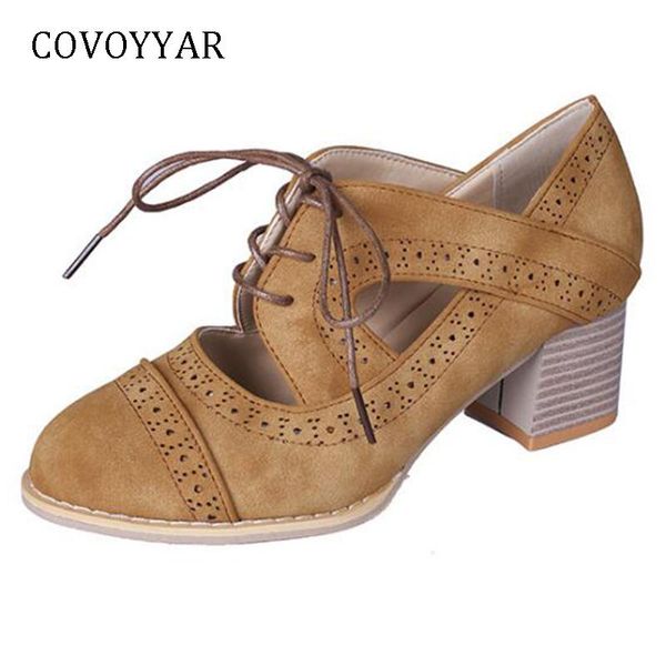 dress shoes covoyyar 2021 vintage brogues women retro cut out block high heels lace up woman pumps breathable lady sandals whh678, Black
dress shoes covoyyar 2021 vintage brogues women retro cut out block high heels lace up woman pumps breathable lady sandals whh678, Black