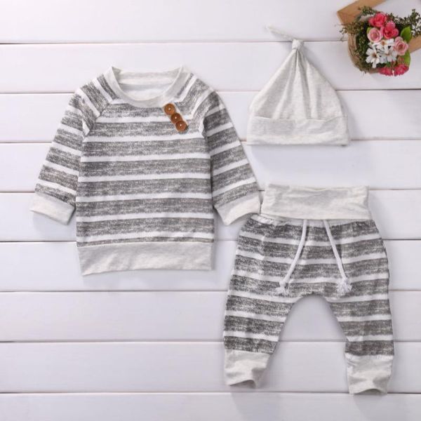 clothing sets 2021 born baby girls boy striped t-shirt+pants+hat 3 pcs set clothes outfits costume autumn warm, White
clothing sets 2021 born baby girls boy striped t-shirt+pants+hat 3 pcs set clothes outfits costume autumn warm, White