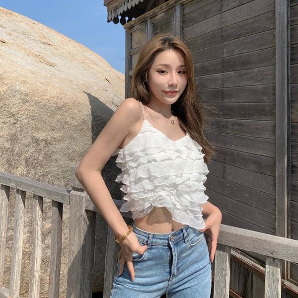 make firm offers han guodong door summer tassel v-neck temperament show thin small condole belt vest women's tanks & camis, White
make firm offers han guodong door summer tassel v-neck temperament show thin small condole belt vest women's tanks & camis, White