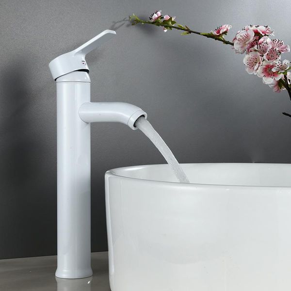 bathroom sink faucets stainless steel faucet white basin cold and water mixer handle deck mounted tall/short tap
bathroom sink faucets stainless steel faucet white basin cold and water mixer handle deck mounted tall/short tap