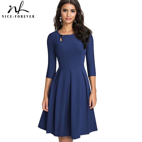 nice-forever autumn vintage solid color with button dresses party a-line women flared swing dress a223, Black;gray
nice-forever autumn vintage solid color with button dresses party a-line women flared swing dress a223, Black;gray