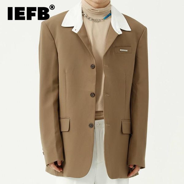 men's suits & blazers iefb autumn korean fake two piece casual suit coat 2021 tide ruffian handsome single breasted blazer 9y9000, White;black
men's suits & blazers iefb autumn korean fake two piece casual suit coat 2021 tide ruffian handsome single breasted blazer 9y9000, White;black