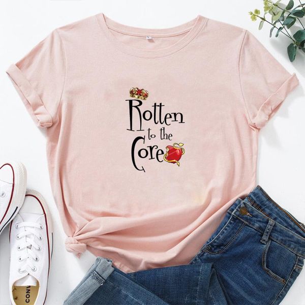 women's t-shirt rotten to the core women t shirt fashion simple pattern camiseta mujer short sleeves tshirts cotton casual, White
women's t-shirt rotten to the core women t shirt fashion simple pattern camiseta mujer short sleeves tshirts cotton casual, White