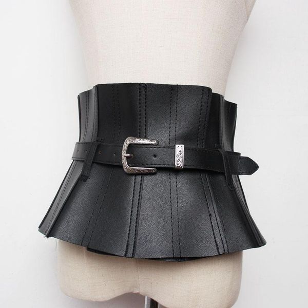belts 2021 spring summer pu leather black ruffles buckle split joint personality wide belt women fashion all-match, Black;brown
belts 2021 spring summer pu leather black ruffles buckle split joint personality wide belt women fashion all-match, Black;brown