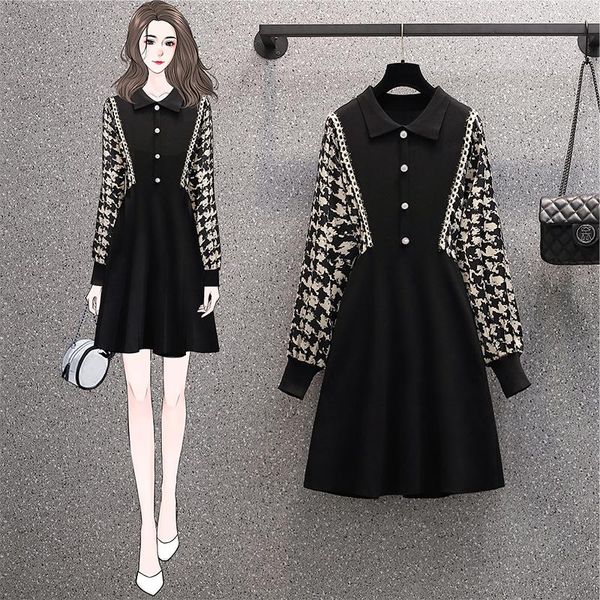 casual dresses black chiffon knitted stitch midi plus large size oversize korean fashion kawaii women's elegant autumn 2021 clothing, Black;gray
casual dresses black chiffon knitted stitch midi plus large size oversize korean fashion kawaii women's elegant autumn 2021 clothing, Black;gray