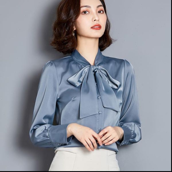 korean silk satin plus size women blouses office solid long sleeve blusas mujer de moda xxxl, White
korean silk satin plus size women blouses office solid long sleeve blusas mujer de moda xxxl, White