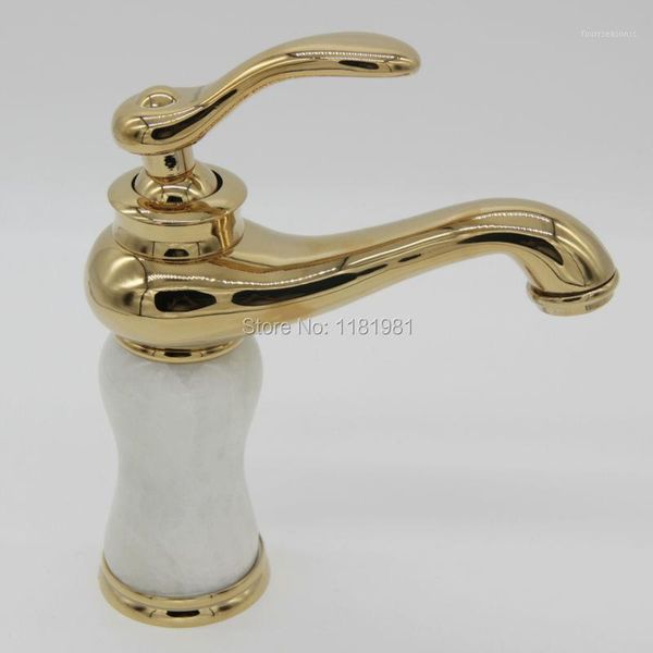 bathroom sink faucets classic gold handle white marble body single hole gold-plated basin faucet 87031
bathroom sink faucets classic gold handle white marble body single hole gold-plated basin faucet 87031