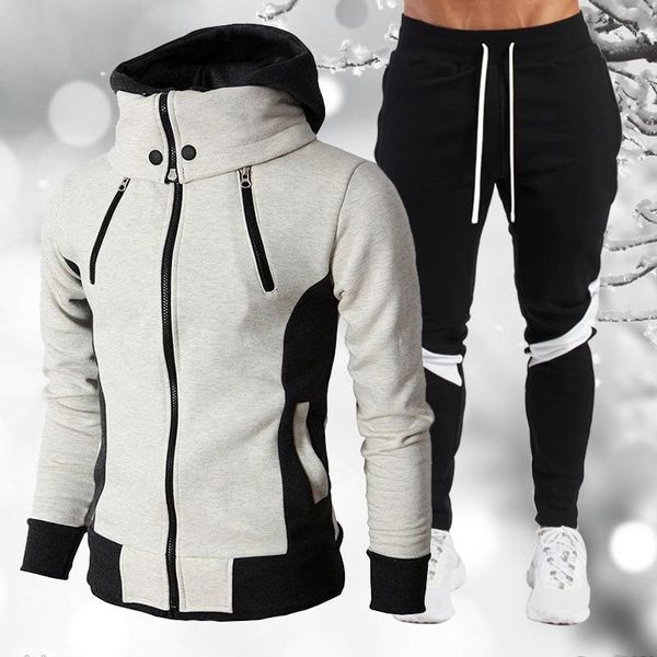 men's hoodie set 2021 fall winter casual long sleeve turtleneck zip cardigan hooded sweatshirt pants suit1, Gray
men's hoodie set 2021 fall winter casual long sleeve turtleneck zip cardigan hooded sweatshirt pants suit1, Gray
