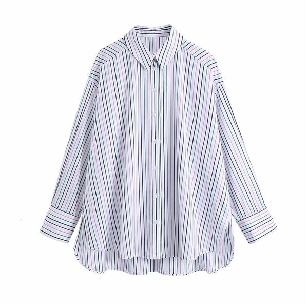 women's knits & tees women spring fashion colorful striped print za shirts oversize female casual turn-down collar long sleeve loo, White
women's knits & tees women spring fashion colorful striped print za shirts oversize female casual turn-down collar long sleeve loo, White