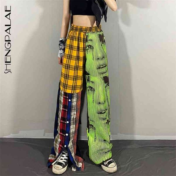 spring women's pants high street fashion portrait print patchwork casual loose plaid trousers trendy zc251 210427, Black;white
spring women's pants high street fashion portrait print patchwork casual loose plaid trousers trendy zc251 210427, Black;white