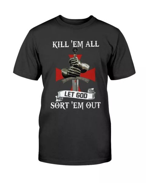 christian knight templar t-shirt warrior of christ crusader tee let god sort 'em, White;black
christian knight templar t-shirt warrior of christ crusader tee let god sort 'em, White;black