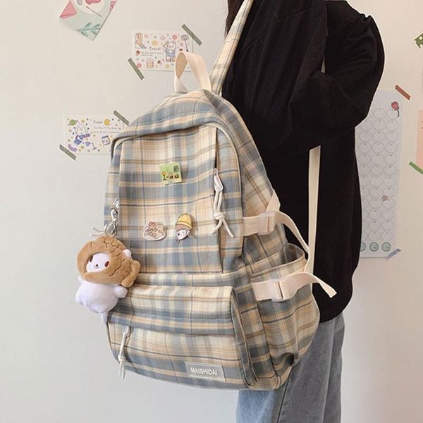 backpack japanese plaid korean large capacity students schoolbag campus stripe style fashionable girl travel bag waterproof
backpack japanese plaid korean large capacity students schoolbag campus stripe style fashionable girl travel bag waterproof