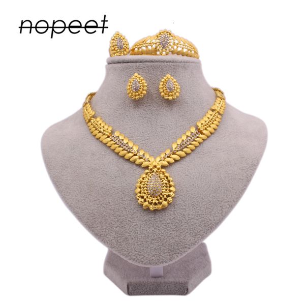 jewelry set nopeet dubai women's wedding 24k gold set necklace ring earring bracelet indian bride four piece a090912, Slivery;golden
jewelry set nopeet dubai women's wedding 24k gold set necklace ring earring bracelet indian bride four piece a090912, Slivery;golden