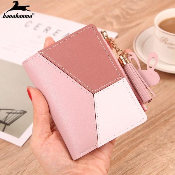 wallets short women zipper patchwork fashion change bag simple tassel decoration hasp coin small purse pu leather cardholder, Red;black
wallets short women zipper patchwork fashion change bag simple tassel decoration hasp coin small purse pu leather cardholder, Red;black