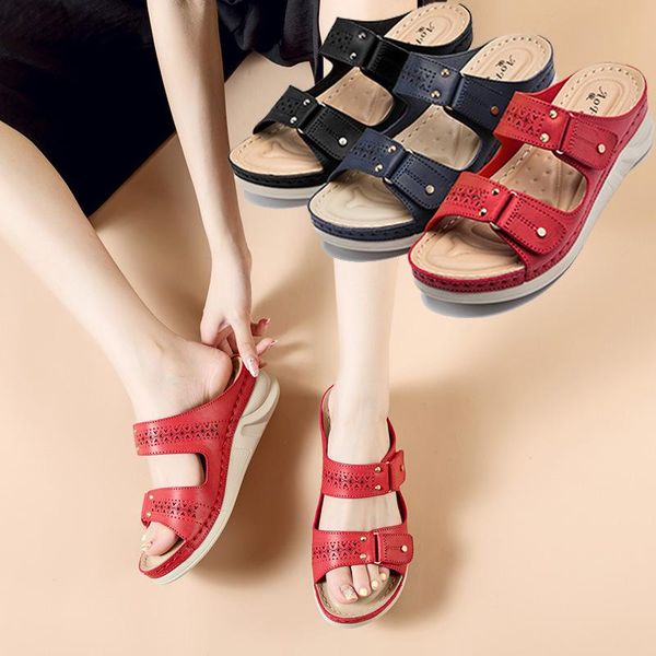 ladies sandals platform slippers stitching summer shoes open toe casual beach rivet wedges trend, Black
ladies sandals platform slippers stitching summer shoes open toe casual beach rivet wedges trend, Black