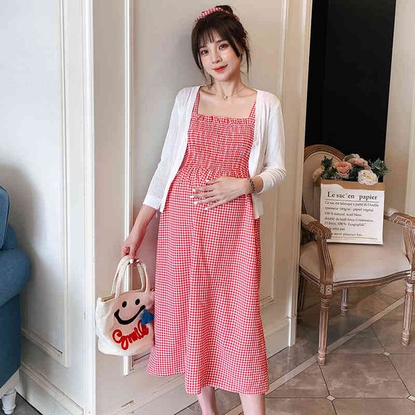 dresses 6668# spring summer korean fashion plaid maternity sundres + cardigan set a line slim loose clothes for pregnant women pregnancy, Black;gray
dresses 6668# spring summer korean fashion plaid maternity sundres + cardigan set a line slim loose clothes for pregnant women pregnancy, Black;gray