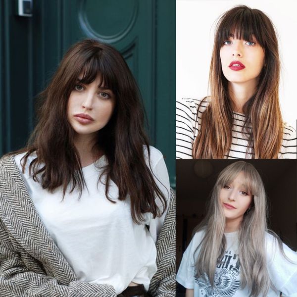 18inch long synthetic wig with bangs dark root ombre color natural headline heat resistant hair wigs for womenfactory direct, Black
18inch long synthetic wig with bangs dark root ombre color natural headline heat resistant hair wigs for womenfactory direct, Black