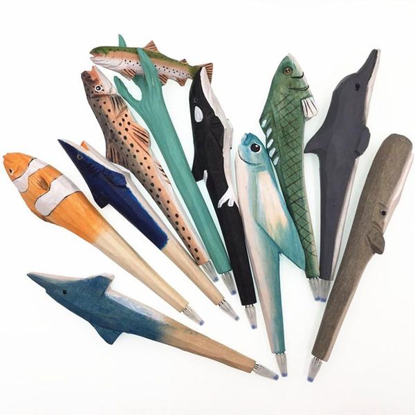 gel pens 1pc wooden craft pen herring wood carving animal marine life series gift creative stationery items art supplies
gel pens 1pc wooden craft pen herring wood carving animal marine life series gift creative stationery items art supplies