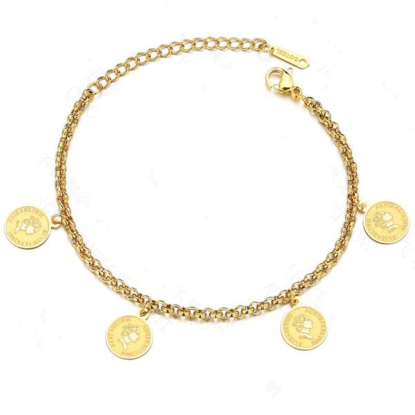 charm bracelets 2021 trend elizabeth head bracelet for women stainless steel queen round coin accessories jewelry christmas, Golden;silver
charm bracelets 2021 trend elizabeth head bracelet for women stainless steel queen round coin accessories jewelry christmas, Golden;silver