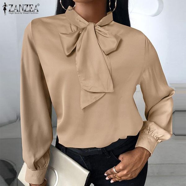 women's blouses & shirts fashion satin zanzea vintage women office blouse autumn casual solid work blusas female oversized long sleeve, White
women's blouses & shirts fashion satin zanzea vintage women office blouse autumn casual solid work blusas female oversized long sleeve, White