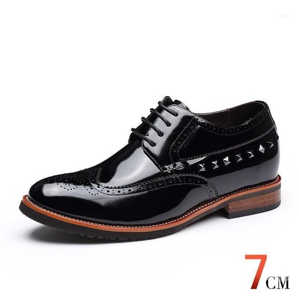 dress shoes x8195 men's patent leather brogue invisible height increasing elevator formal taller high 2.75 inches11, Black
dress shoes x8195 men's patent leather brogue invisible height increasing elevator formal taller high 2.75 inches11, Black