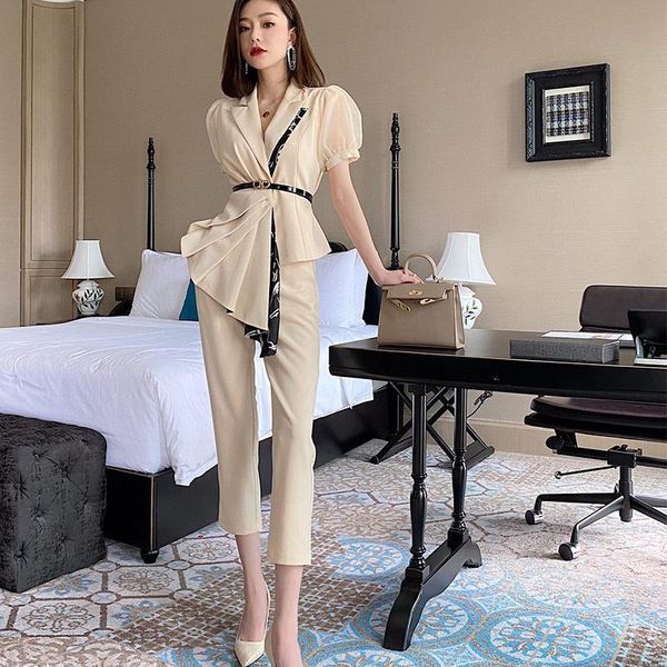 women's jackets celebrity temperament small fragrance summer suit fashion design slim fit irregular capris two-piece set, Black;brown
women's jackets celebrity temperament small fragrance summer suit fashion design slim fit irregular capris two-piece set, Black;brown