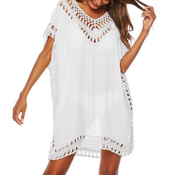 women's swimwear bikini cover ups summer beach loose dress women solid cover-up beachwear hollow backless bathing suit cover-ups, White;black
women's swimwear bikini cover ups summer beach loose dress women solid cover-up beachwear hollow backless bathing suit cover-ups, White;black