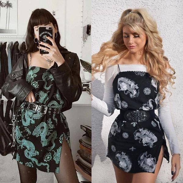 casual dresses vintage dragon printed mini dress summer 2021 women street strap dresse club slim party tigh short harajuku robes vestidos, Black;gray
casual dresses vintage dragon printed mini dress summer 2021 women street strap dresse club slim party tigh short harajuku robes vestidos, Black;gray
