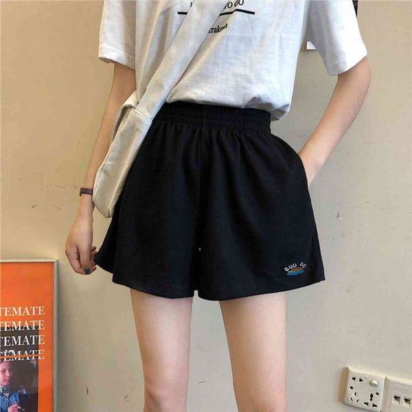 summer straight size casual letter women short printing loose clothing wide legs shorts high waist female, White;black
summer straight size casual letter women short printing loose clothing wide legs shorts high waist female, White;black