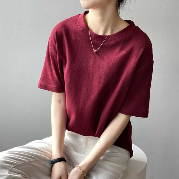 women's t-shirt 2021 summer round collar short sleeve solid color fashion casual comfortable female loose pure cotton, White
women's t-shirt 2021 summer round collar short sleeve solid color fashion casual comfortable female loose pure cotton, White