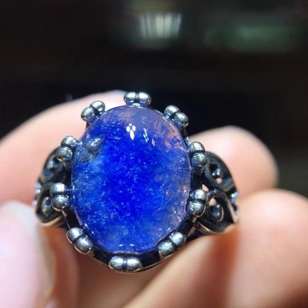 cluster rings genuine natural blue dumortierite rutilated quartz crystal silver adjustable ring 13.1/10.5mm woman stone jewelry, Golden;silver
cluster rings genuine natural blue dumortierite rutilated quartz crystal silver adjustable ring 13.1/10.5mm woman stone jewelry, Golden;silver