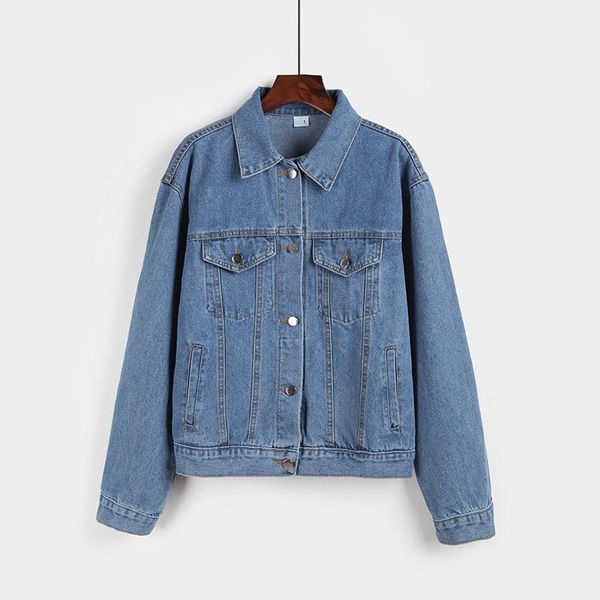 women's jackets oversize denim jacket women 2021 autumn winter loose cotton long sleeve jeans basic coats wj50, Black;brown
women's jackets oversize denim jacket women 2021 autumn winter loose cotton long sleeve jeans basic coats wj50, Black;brown