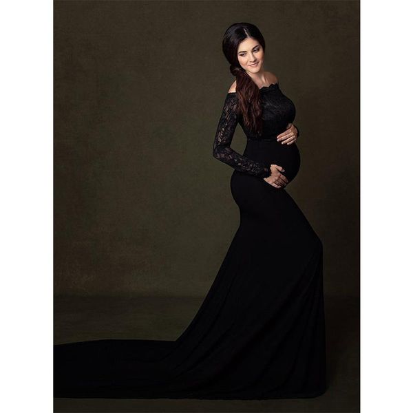 lace shoulderless long sleeve maternity dress po shoot maxi gown pregnant women baby shower pography prop clothes dresses, White
lace shoulderless long sleeve maternity dress po shoot maxi gown pregnant women baby shower pography prop clothes dresses, White
