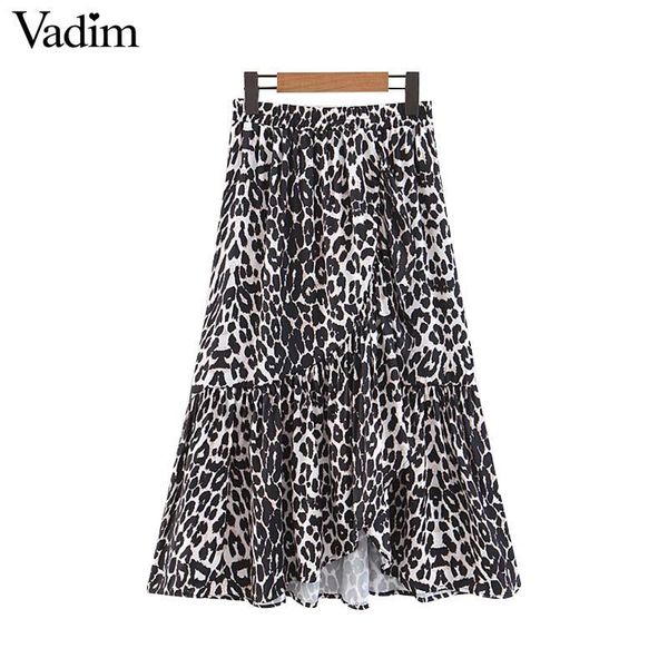 skirts vadim women ruffled leopard print midi skirt animal pattern elastic waist asymmetrical female casual mid calf ba360, Black
skirts vadim women ruffled leopard print midi skirt animal pattern elastic waist asymmetrical female casual mid calf ba360, Black